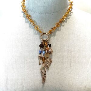 Vintage Cookie Lee Guardian Angel Necklace